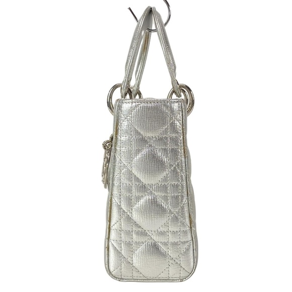 Dior Lady Bag Silver Small with STRAP! - Picture 4 of 16